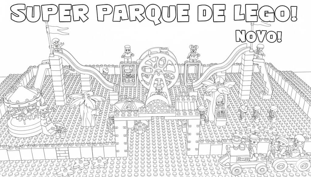 Lego parque para colorir