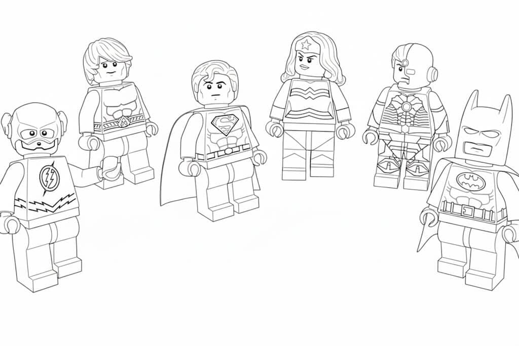 Lego super-heróis para colorir