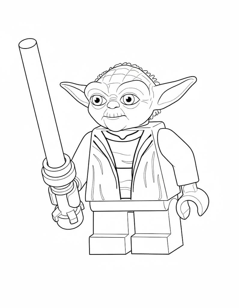 Lego Yoda para colorir