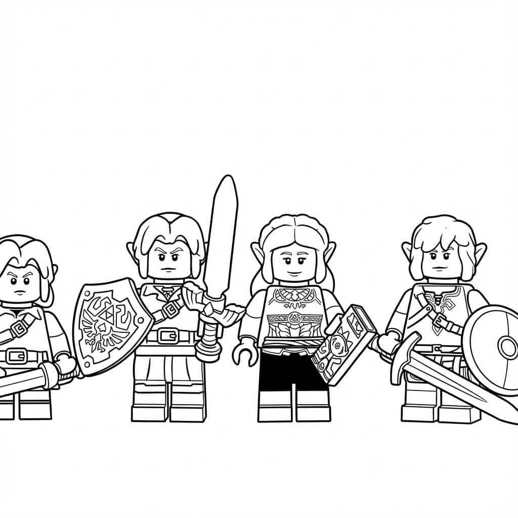 Lego Zelda para colorir
