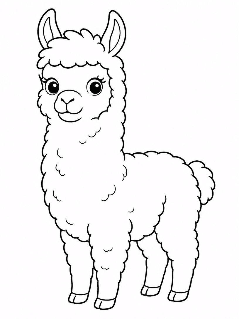 Lhama para colorir