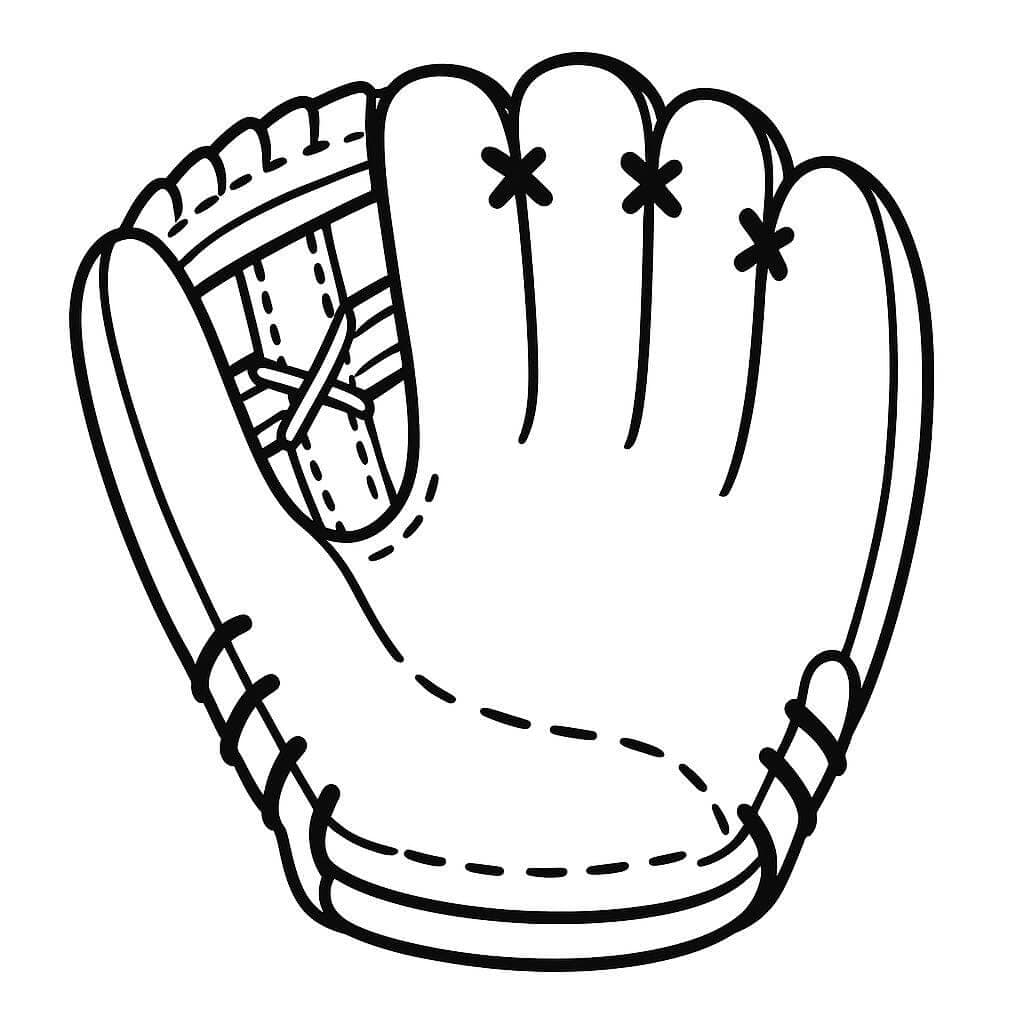 Luva de baseball para colorir