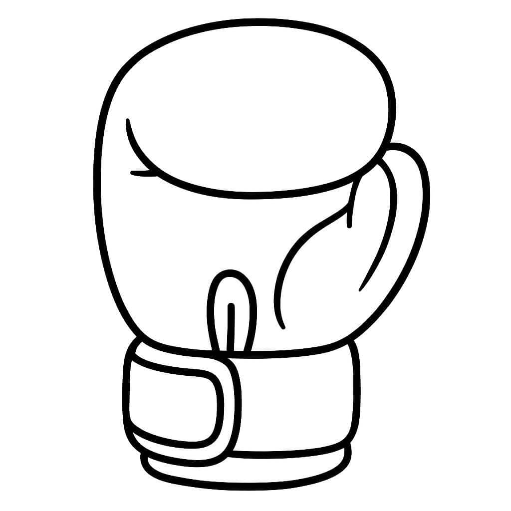 Luva de boxe para colorir