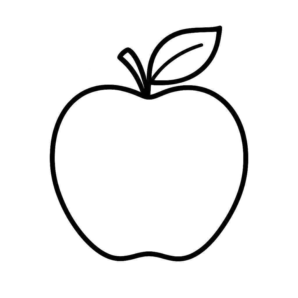 Maçã simples para colorir