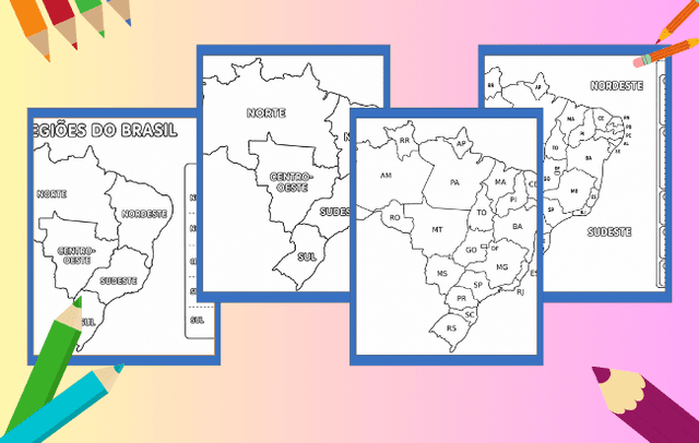 Mapa do Brasil para Colorir