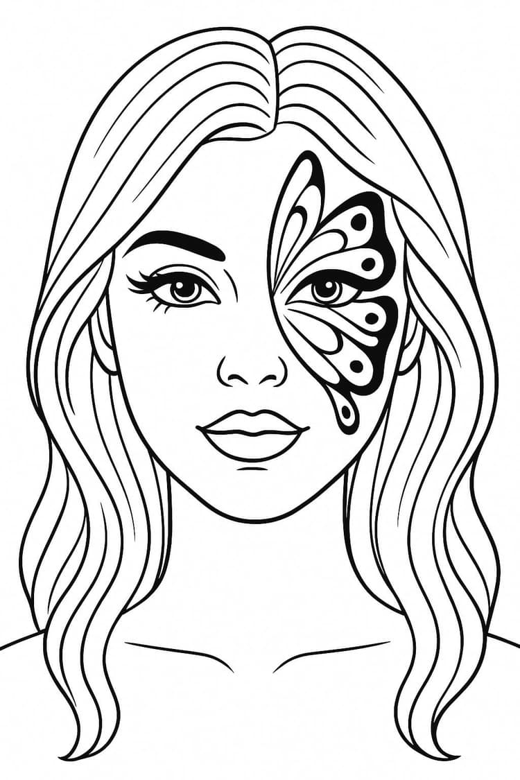 14 Desenhos de Maquiagem para colorir e imprimir