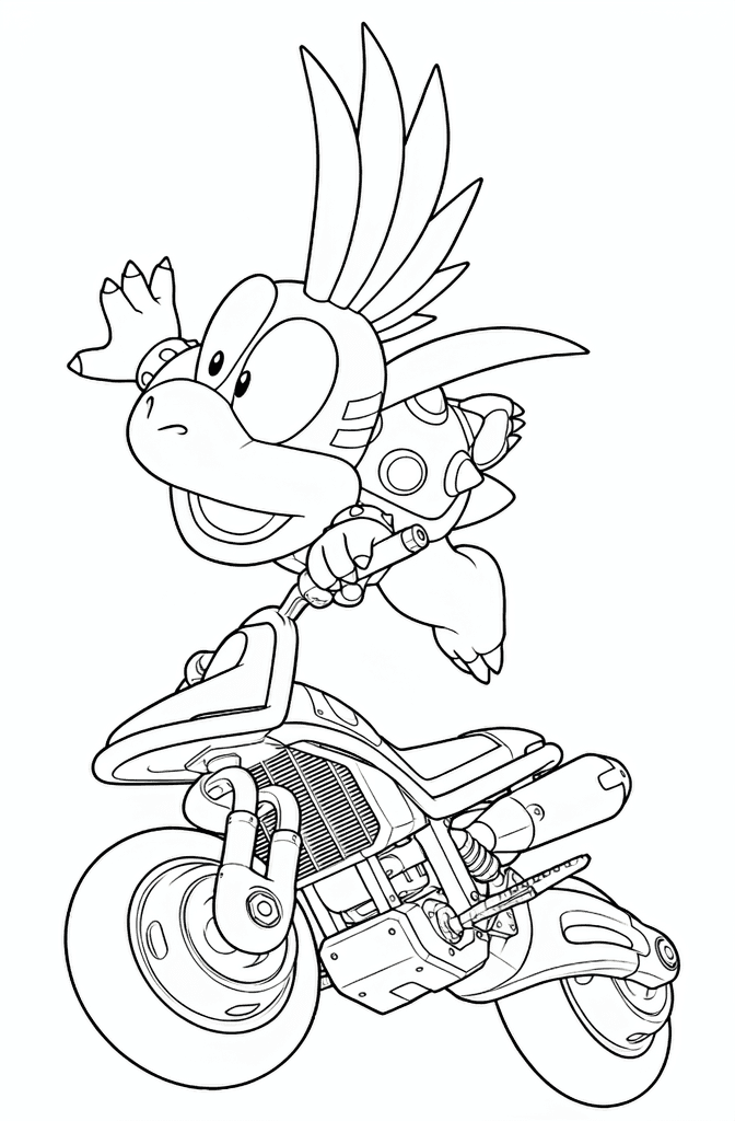Lemmy na moto para colorir