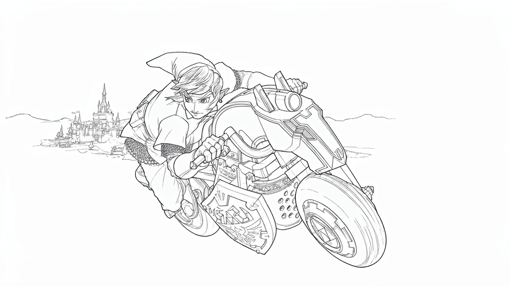 Link na moto Master Cycle para colorir