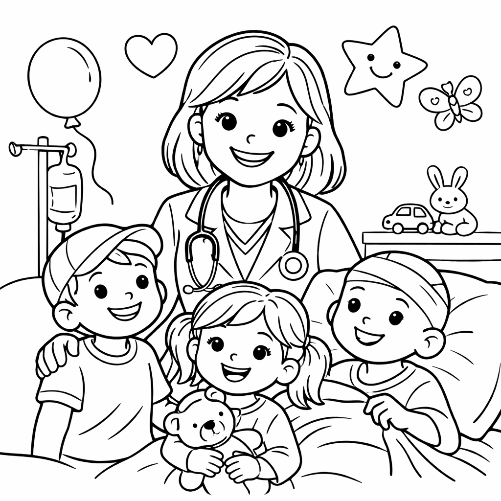 Médica para colorir