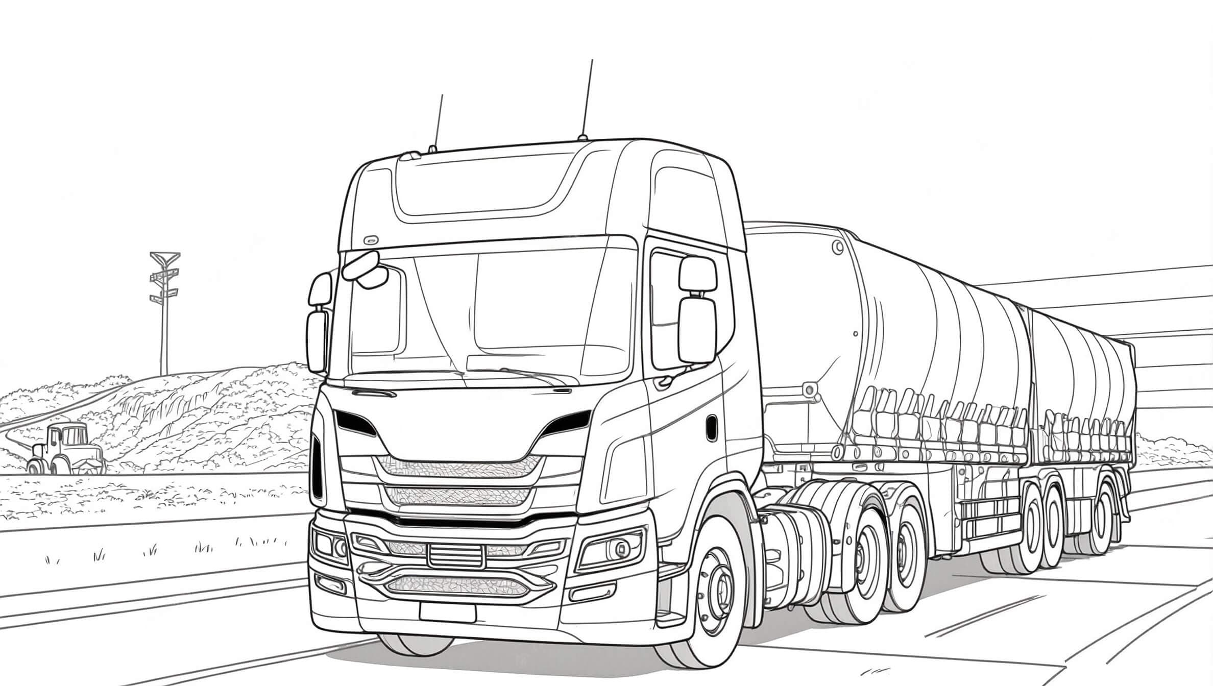 Caminhao Scania para colorir