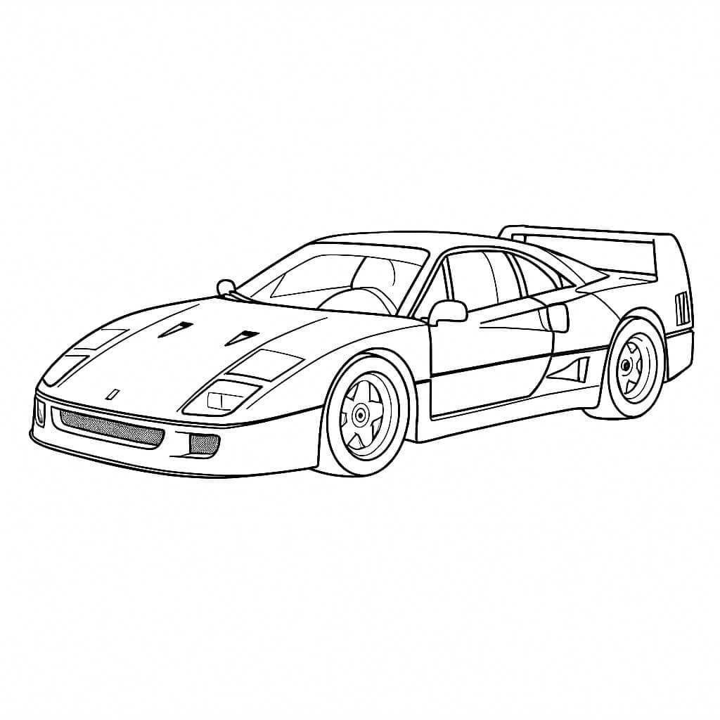 Ferrari F40 para colorir