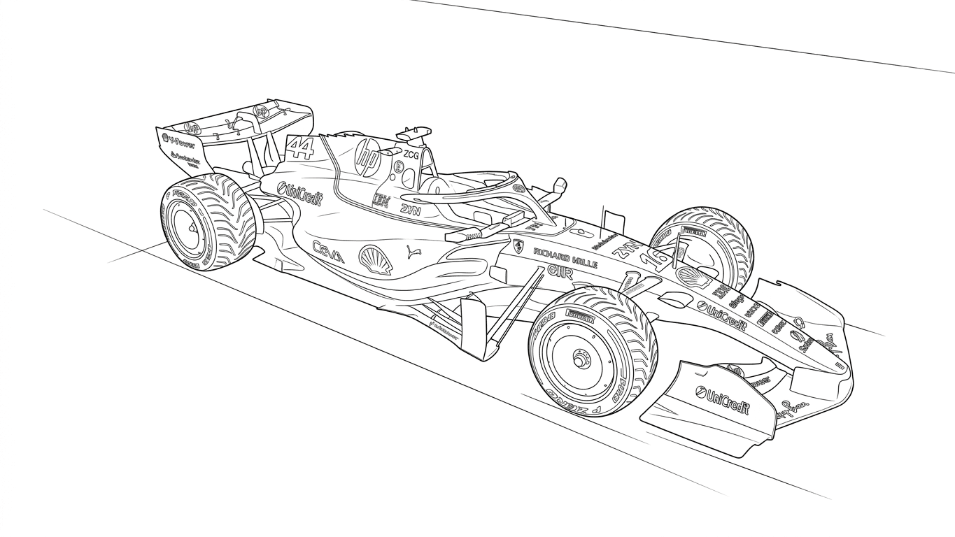 Formula 1 Ferrari para colorir
