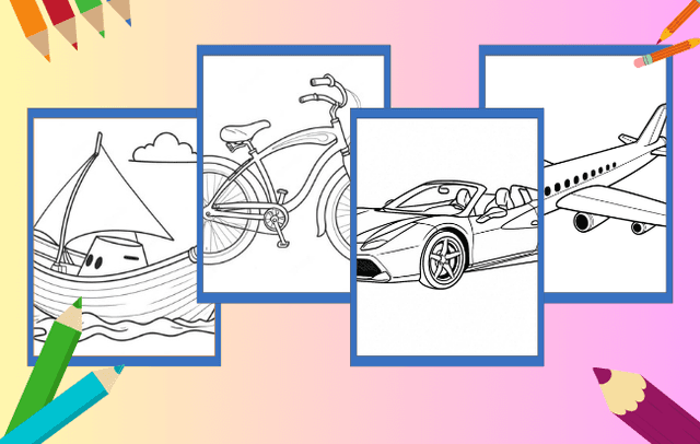 Meios de Transporte Para Colorir
