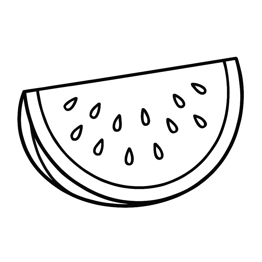 Desenhos de Melancia para colorir e imprimir
