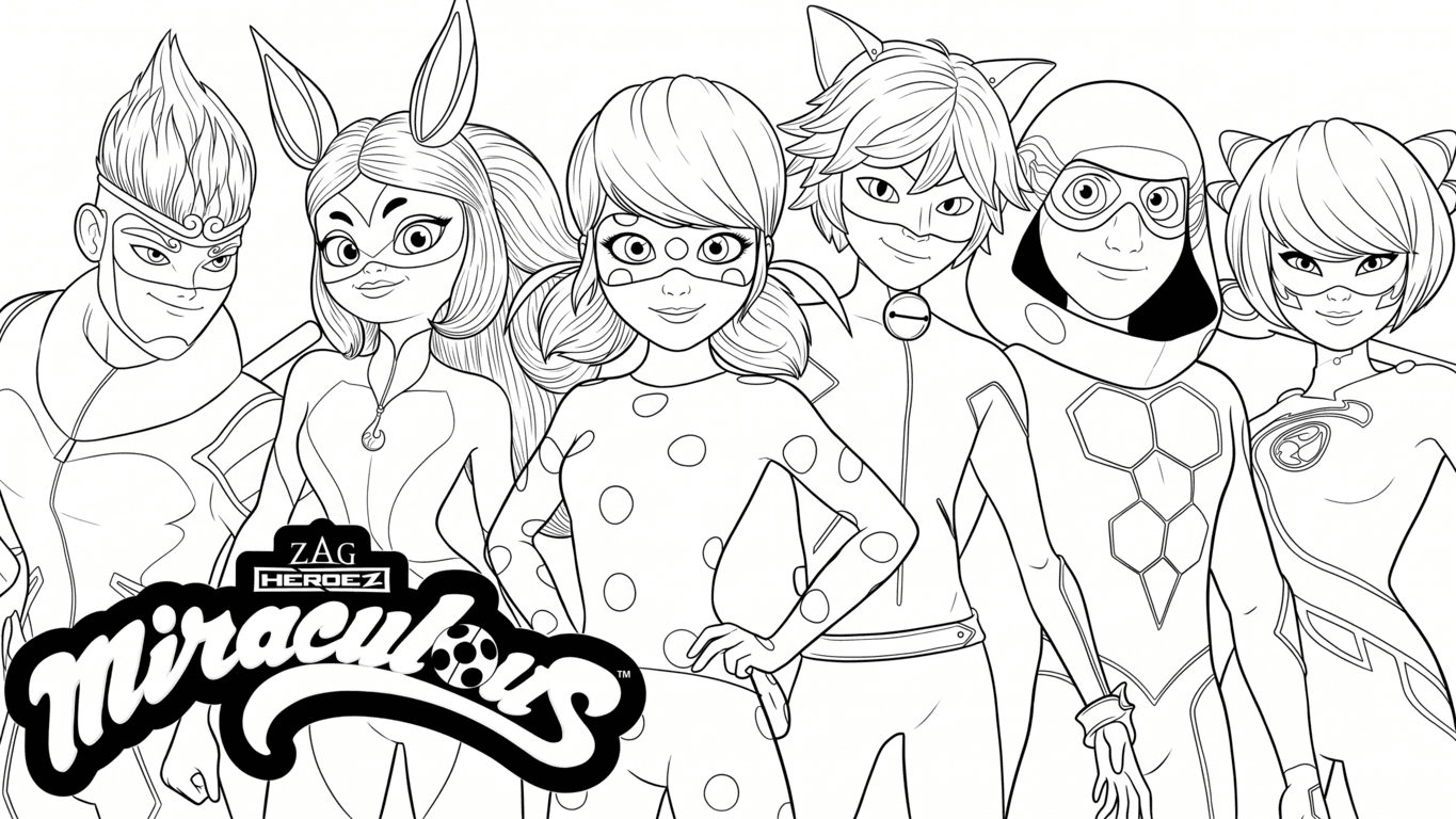 Miraculous para colorir