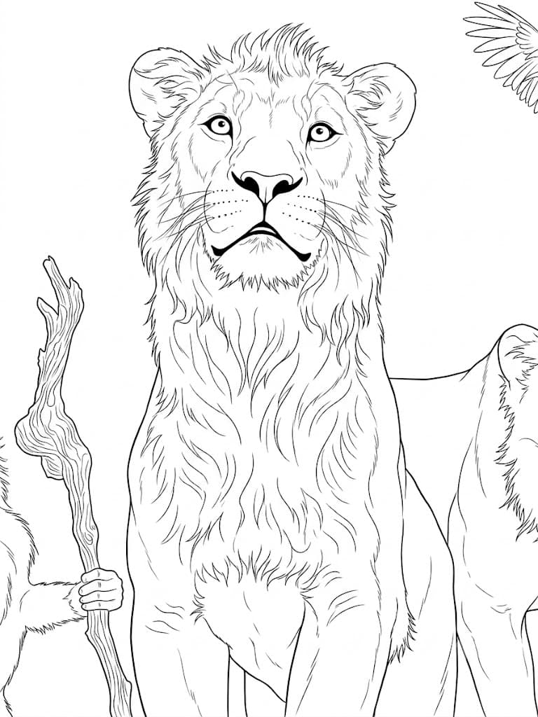 Mufasa e Taka para colorir