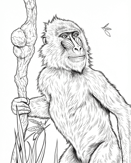 Rafiki e Mufasa para colorir