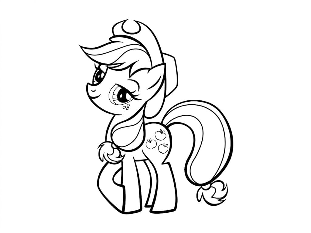 Applejack para colorir