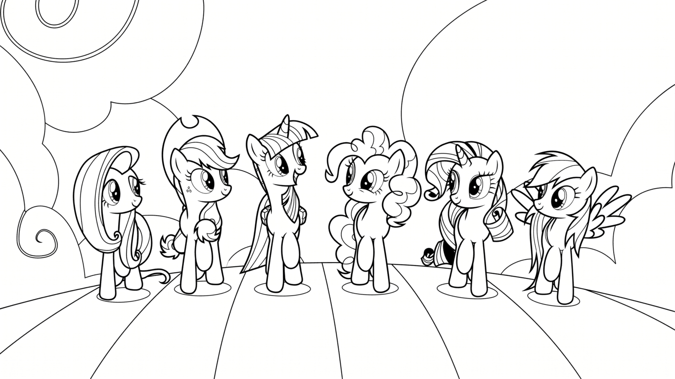 My Little Pony arco-íris para colorir
