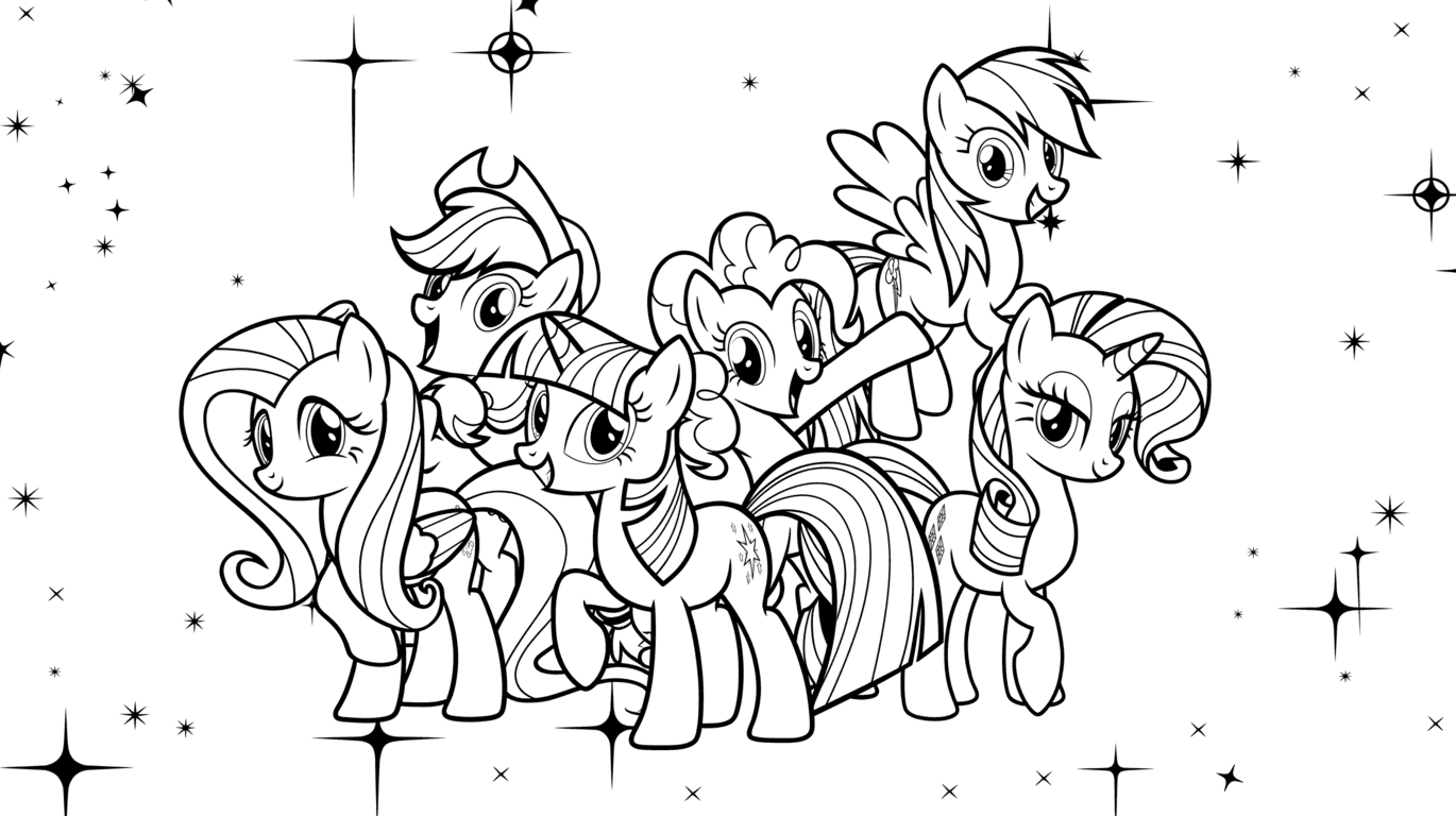 My Little Pony estrelas para colorir