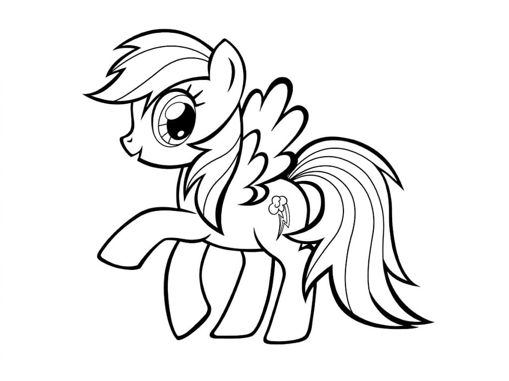 Rainbow Dash para colorir