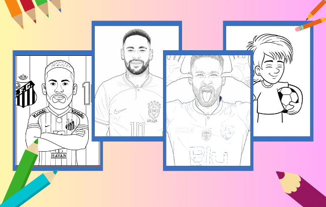 Desenhos do Neymar para colorir