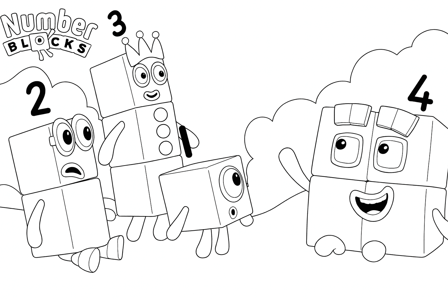 Numberblocks para colorir