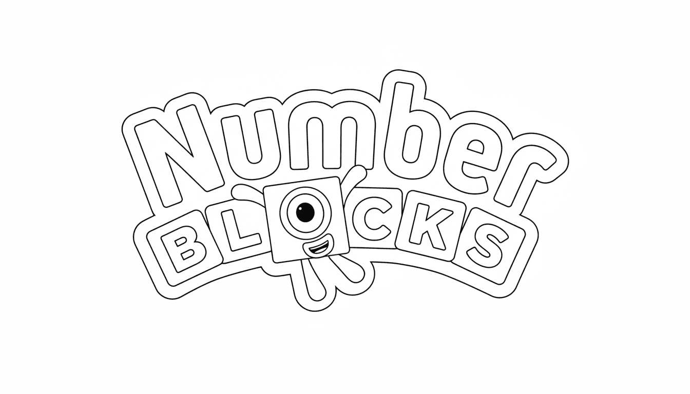 Símbolo dos Numberblocks para colorir