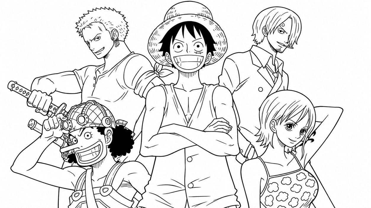 Desenho One Piece para colorir