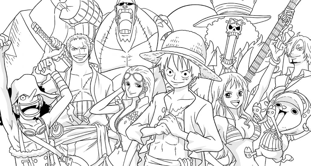 One Piece desenho para colorir