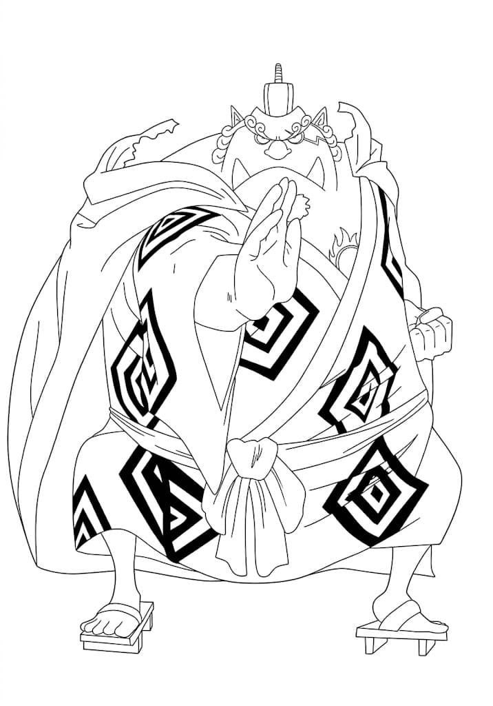 Jinbe para colorir