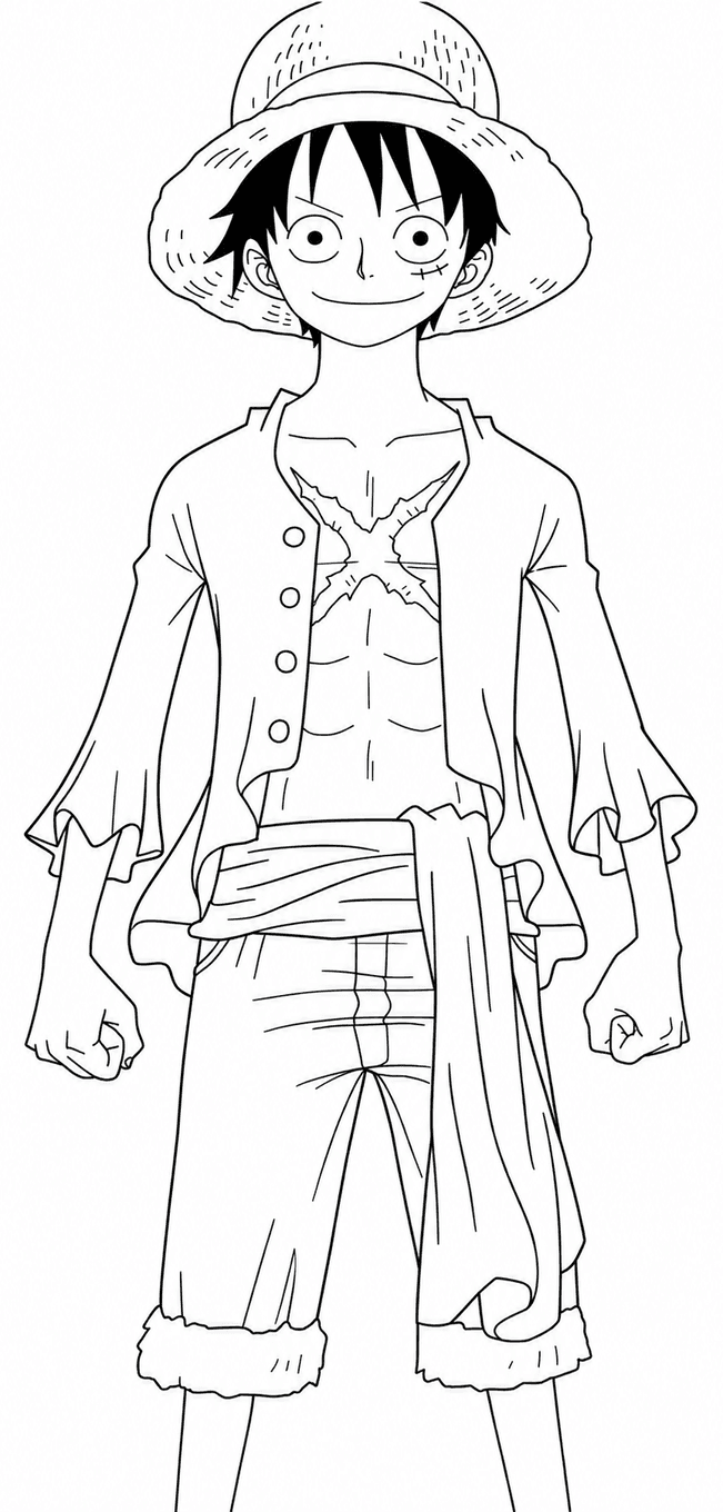 Luffy de One Piece para colorir