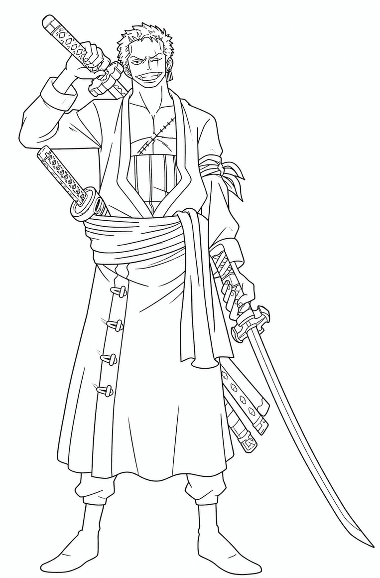Zoro para colorir
