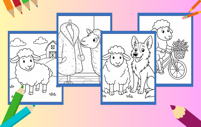 Desenhos de Ovelha para colorir