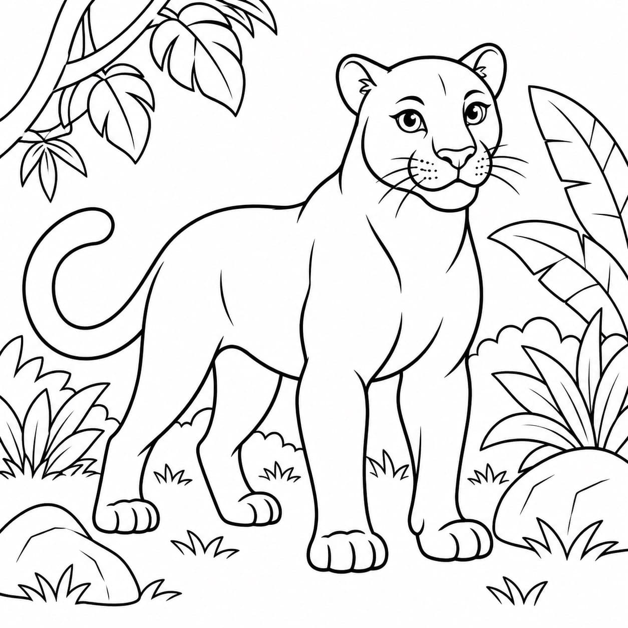 Pantera para colorir
