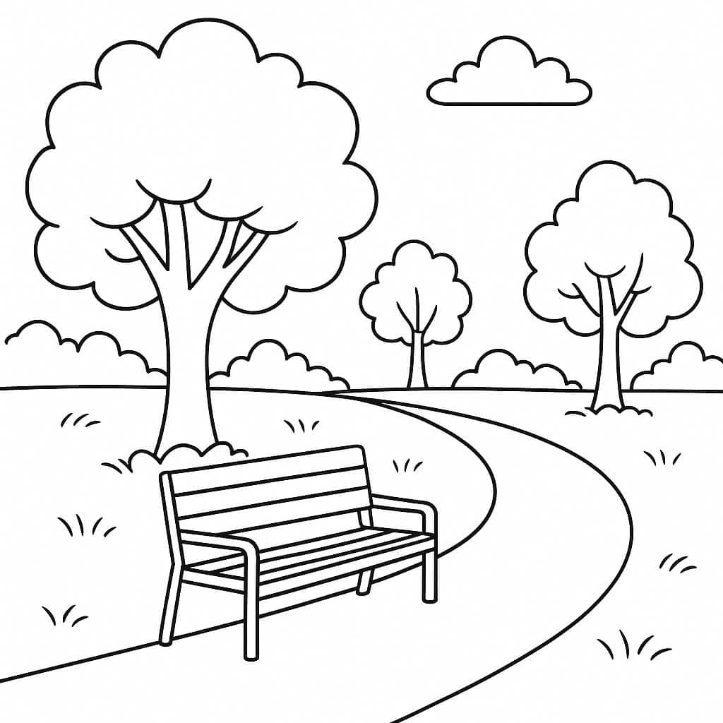 Parque urbano para colorir