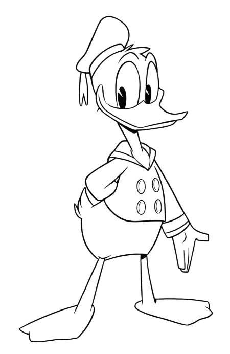 Pato Donald nos quadrinhos para colorir