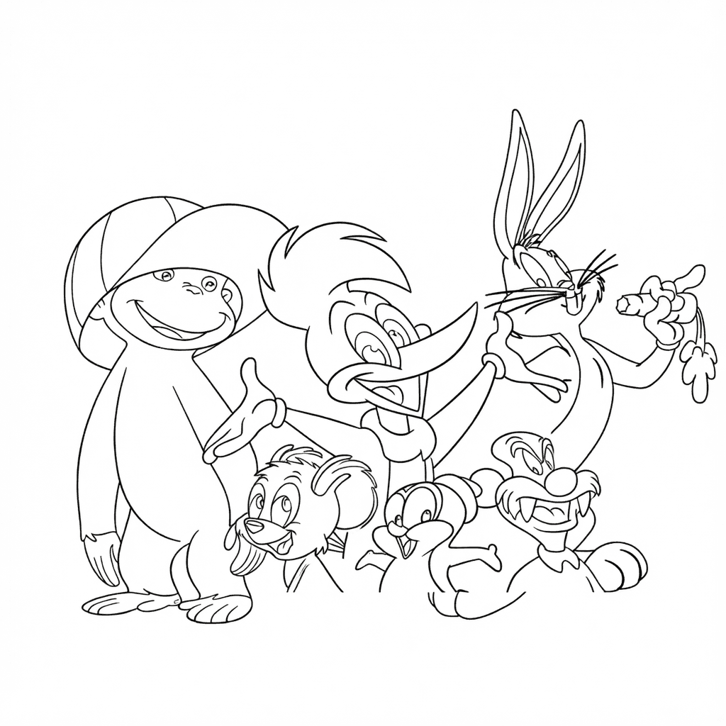 Turma do Pica-Pau para colorir