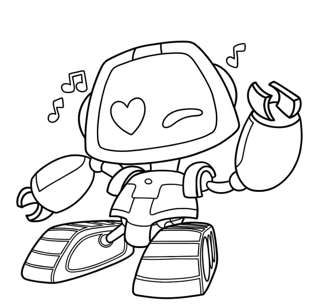 Boogie Bot para colorir