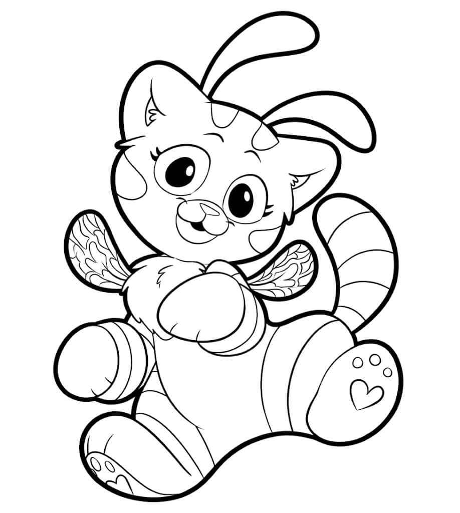 Cat-Bee para colorir