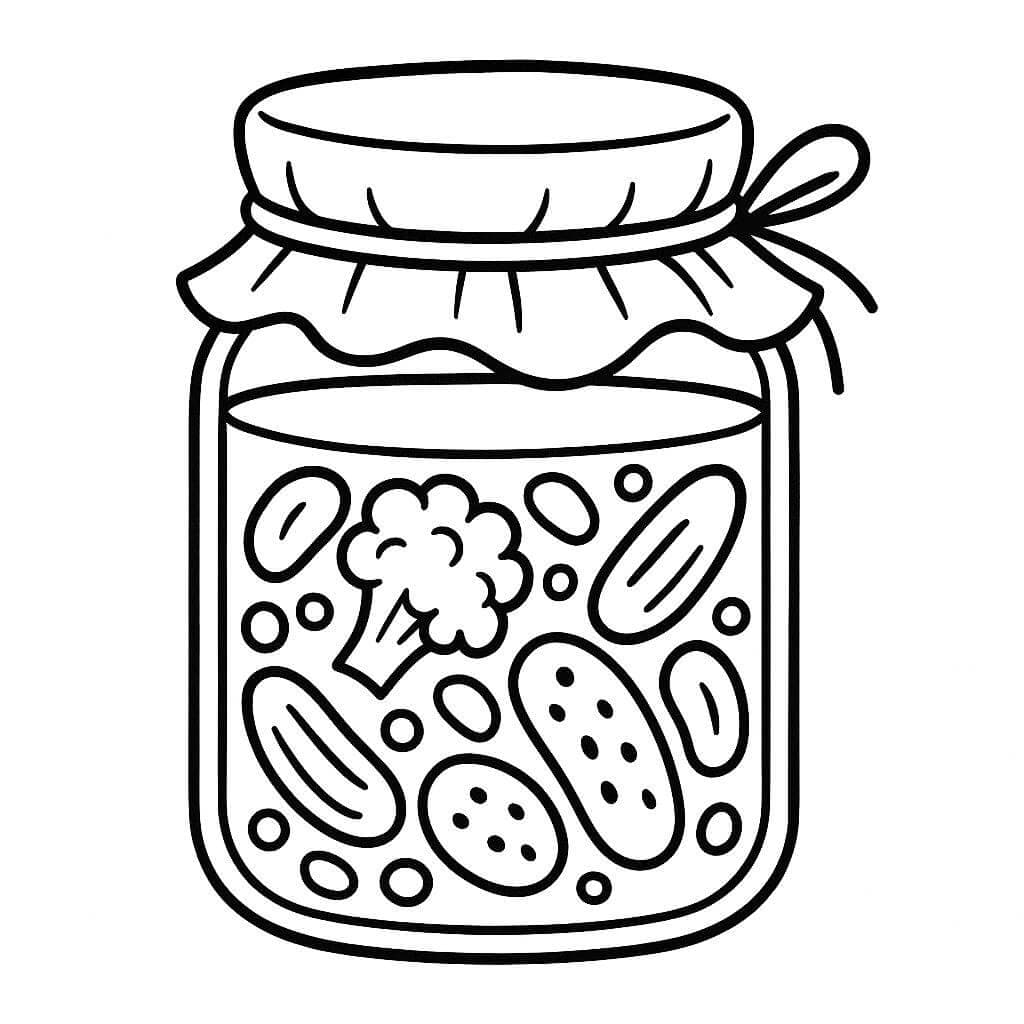 Pote de conserva para colorir