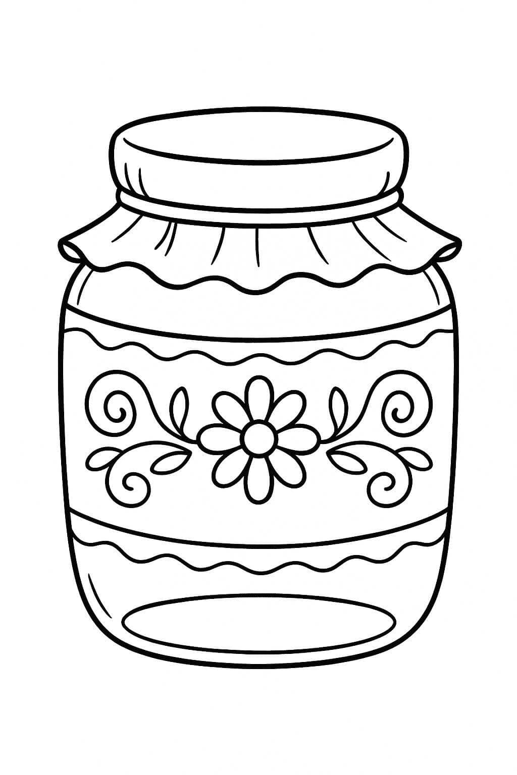 Pote decorado para colorir