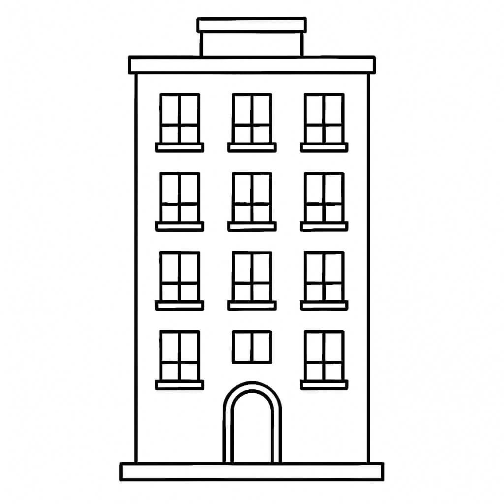 Prédio para colorir