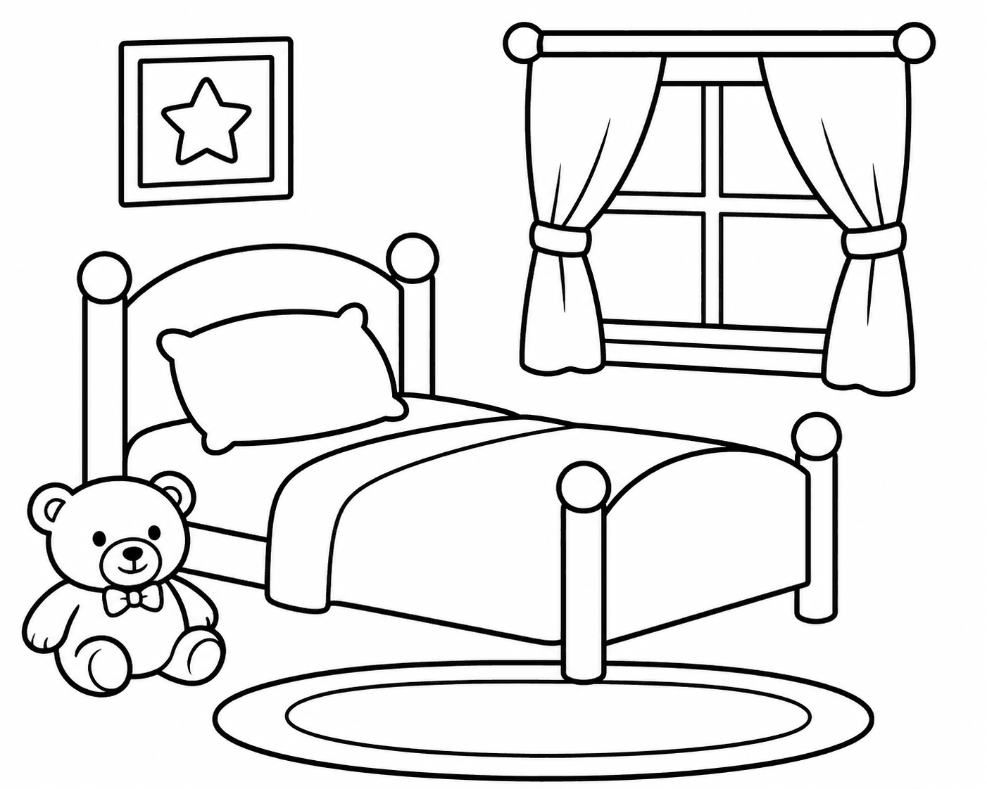 Quarto para colorir