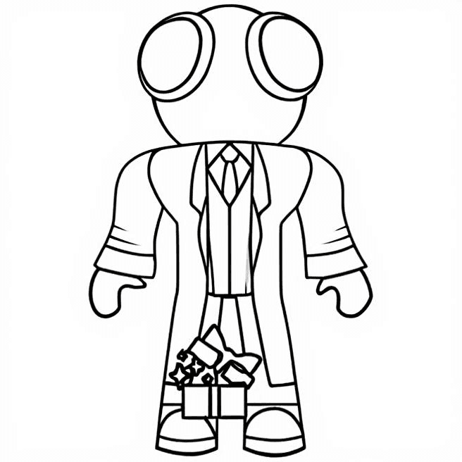 Cientista Scientist Rainbow Friends para colorir