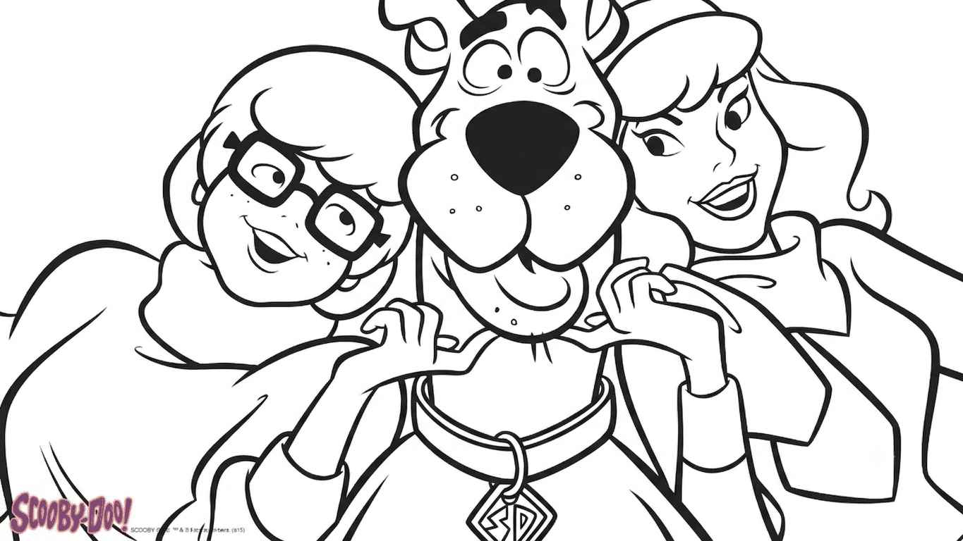 Scooby, Daphne e Velma para colorir