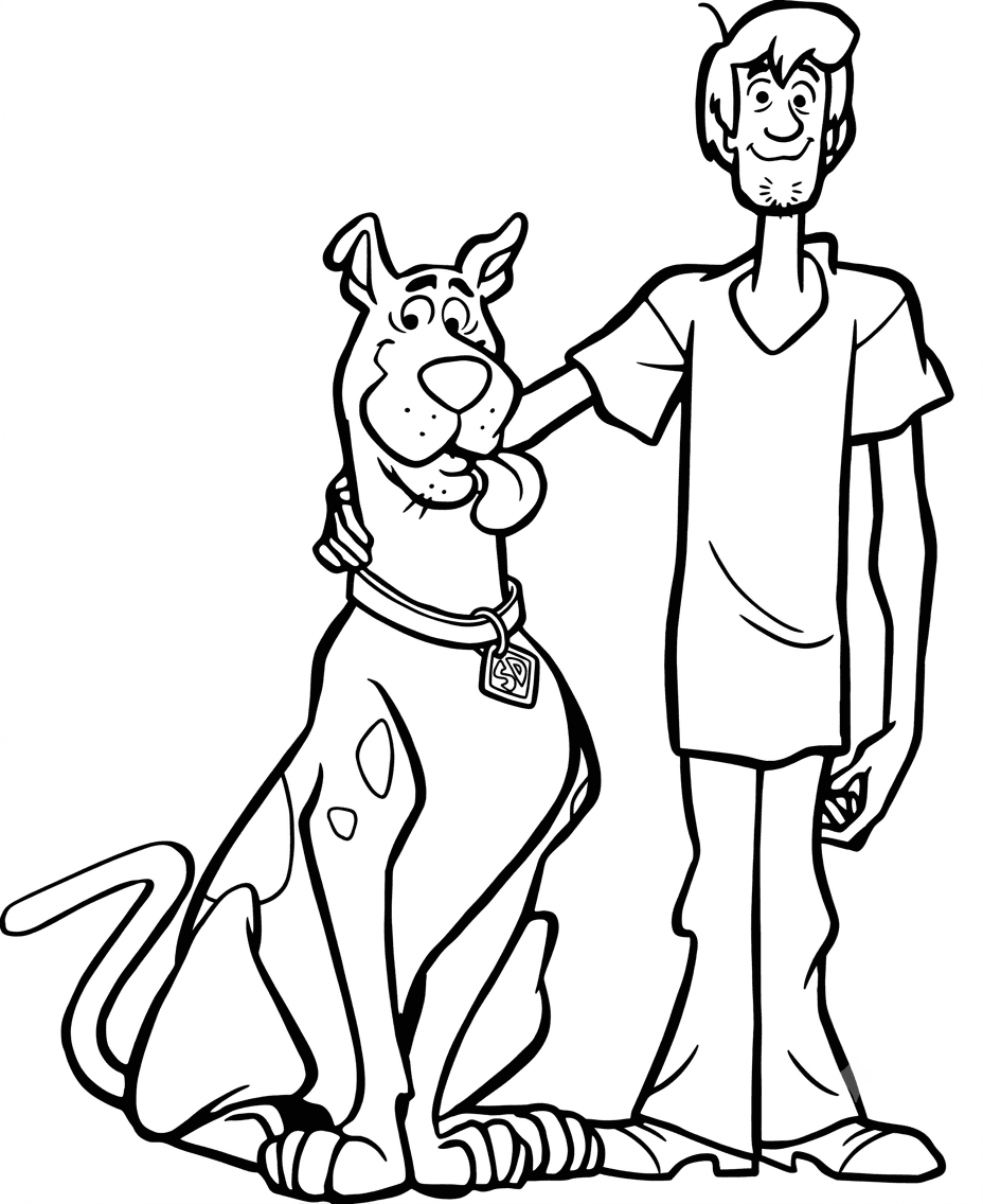 Scooby-Doo e Salsicha para colorir