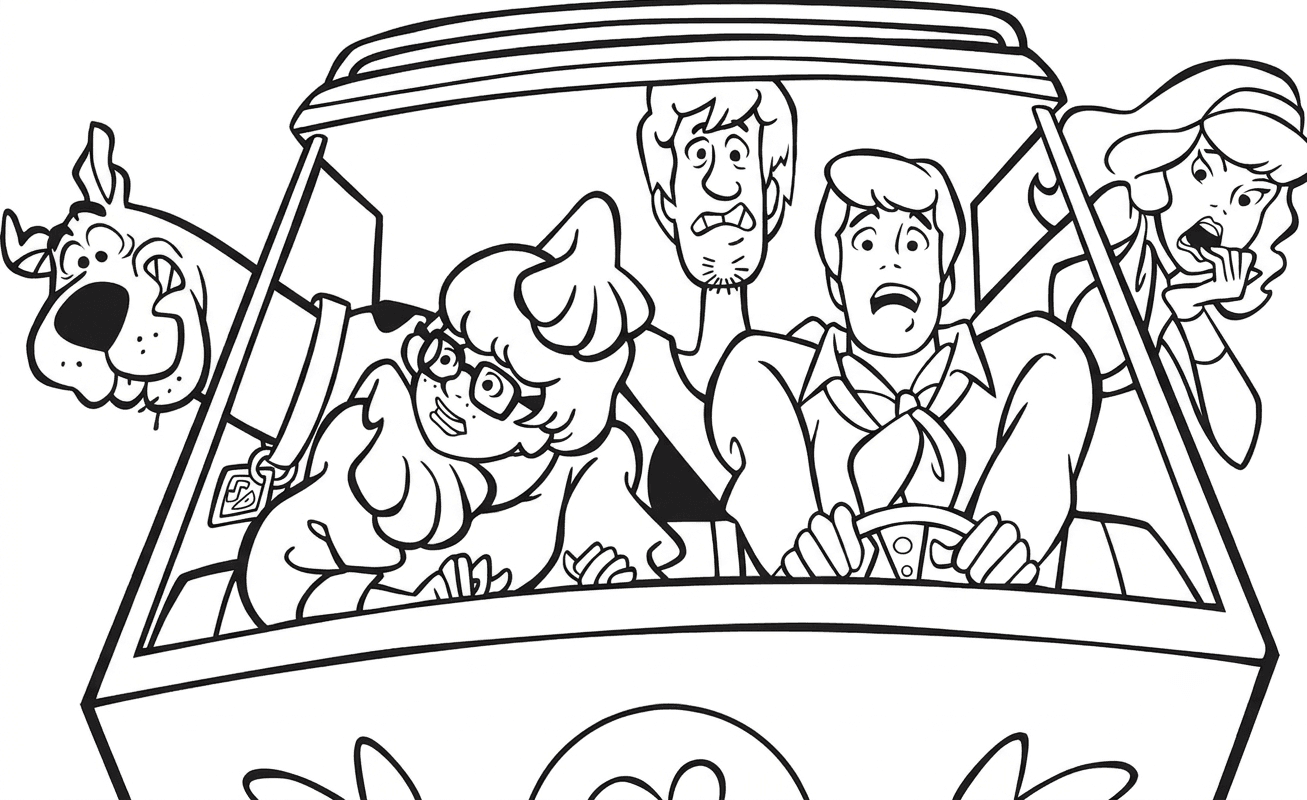Kombi do Scooby-Doo para colorir