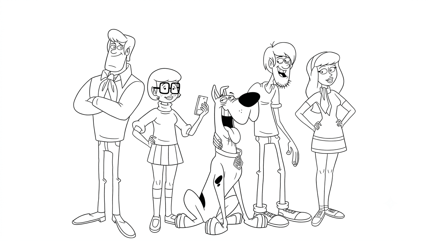 Personagens de Scooby-Doo para colorir