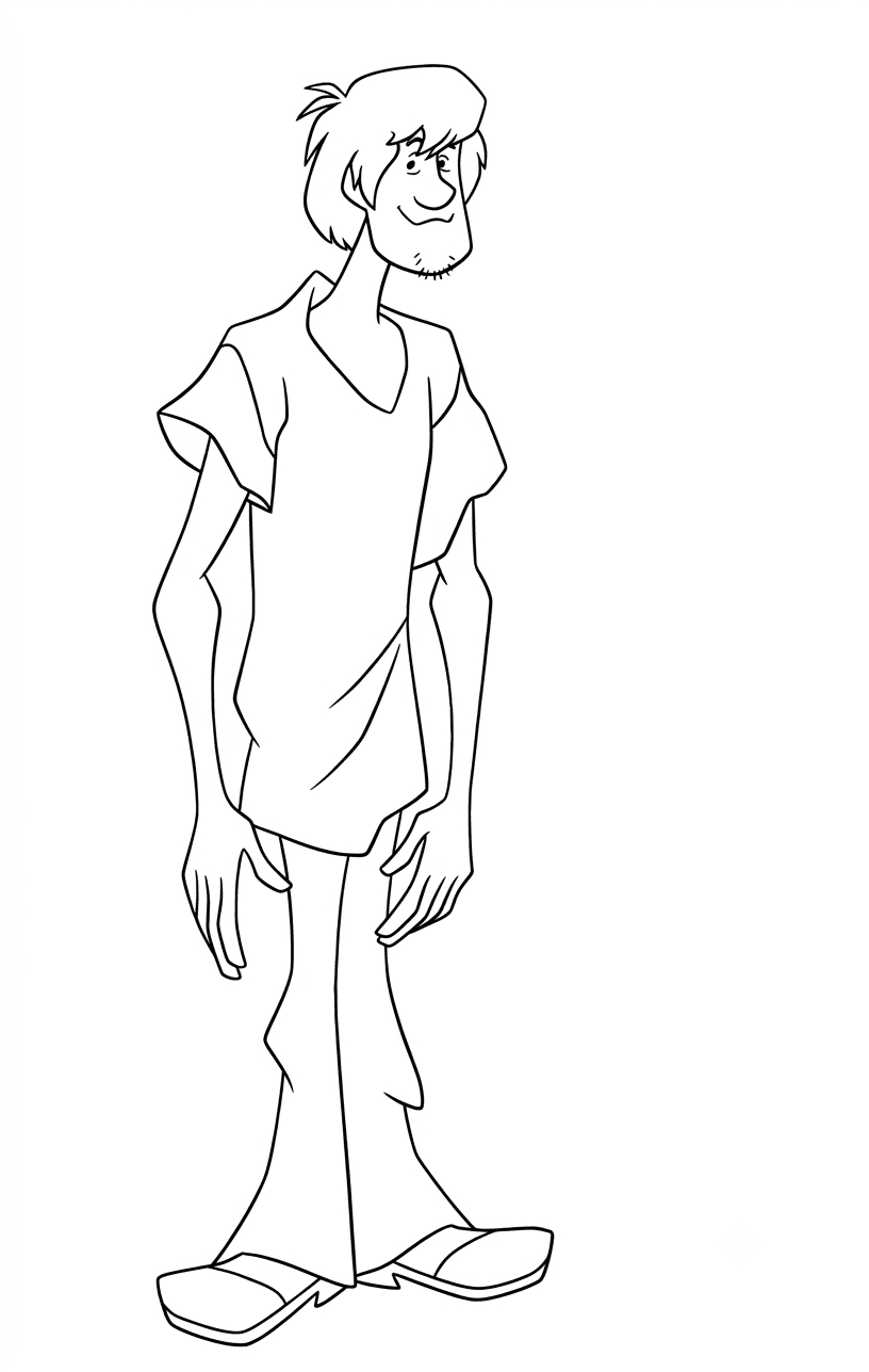 Salsicha de Scooby-Doo para colorir